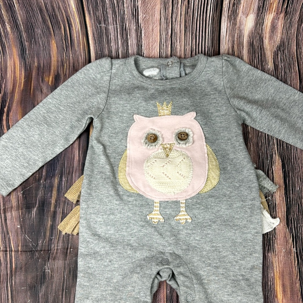 Mud Pie Owl Onesie- Size 9/12 Months